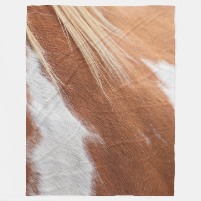 CHESTNUT HORSE COAT PATTERN FLEECE BLANKET (Front)