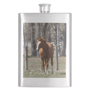 Chestnut Horse Flask