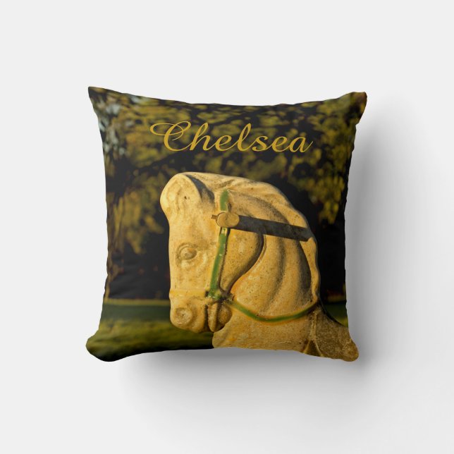 Chestnut Horse Personalised Cushion (Front)