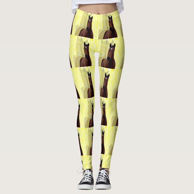 Chestnut Horse Shadows, Leggings (Front)