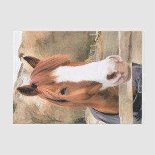 CHESTNUT HORSE TISSUE PAPER