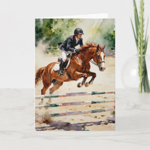 Chestnut Jumper Thoroughbred Study A Card