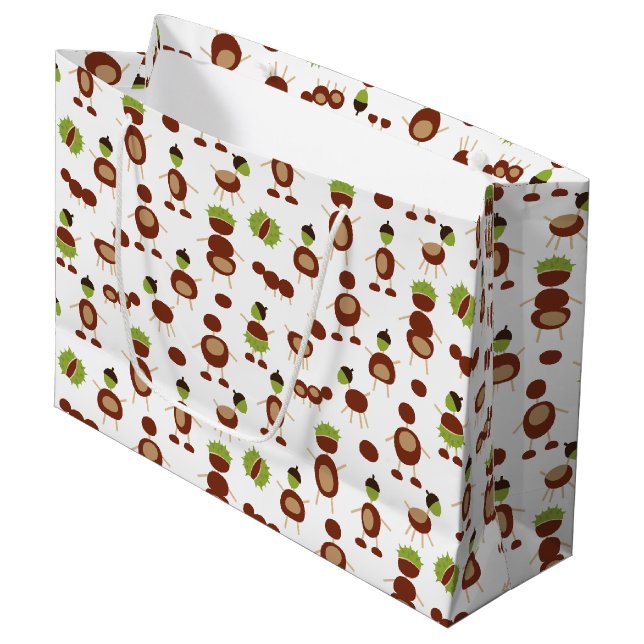 Chestnut Men Large Gift Bag (Front Angled)