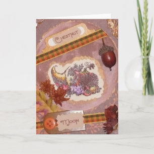 CHESTNUT Moon FAIRY Greeting Card Harvest