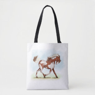 Chestnut Overo Skewbald Horse Tote Bag