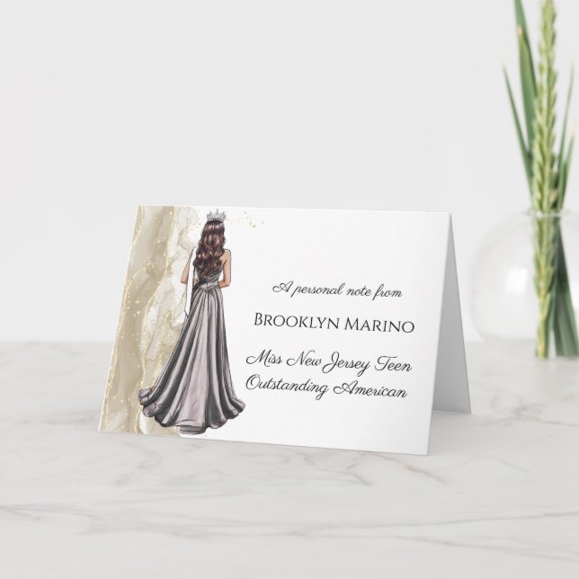 Chestnut Portrait Note Cards | Sparkling Sand (Front)