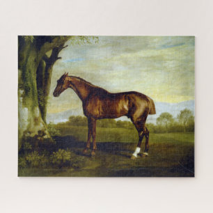Chestnut Racehorse in a Landscape (George Stubbs) Jigsaw Puzzle