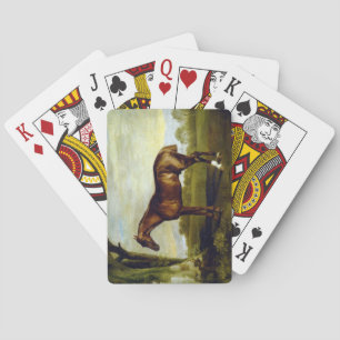 Chestnut Racehorse in a Landscape (George Stubbs) Playing Cards