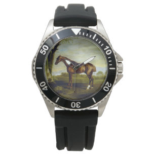 Chestnut Racehorse in a Landscape (George Stubbs) Watch