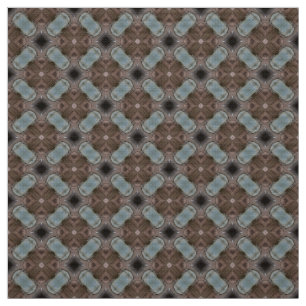 Chestnut Red and Soft Blue Upholstery Fabric