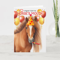 Chestnut Red Mane Horse Funny Birthday