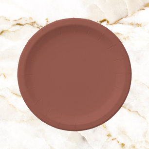 Chestnut Solid Color Paper Plate