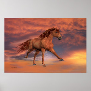 Chestnut Stallion Poster