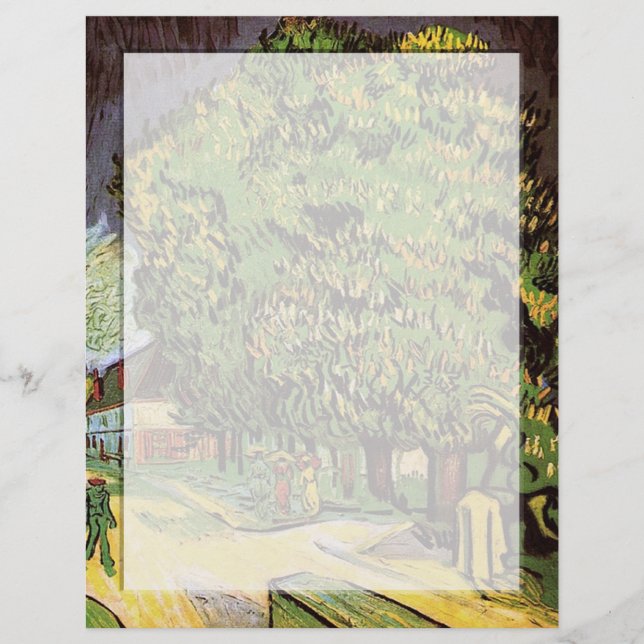 Chestnut Trees in Blossom, Vincent van Gogh. (Front)