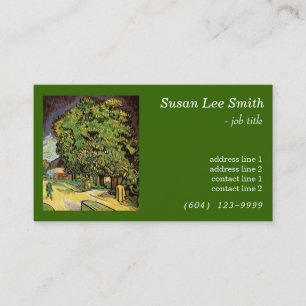 Chestnut Tress in Blossom, Vincent van Gogh. Business Card