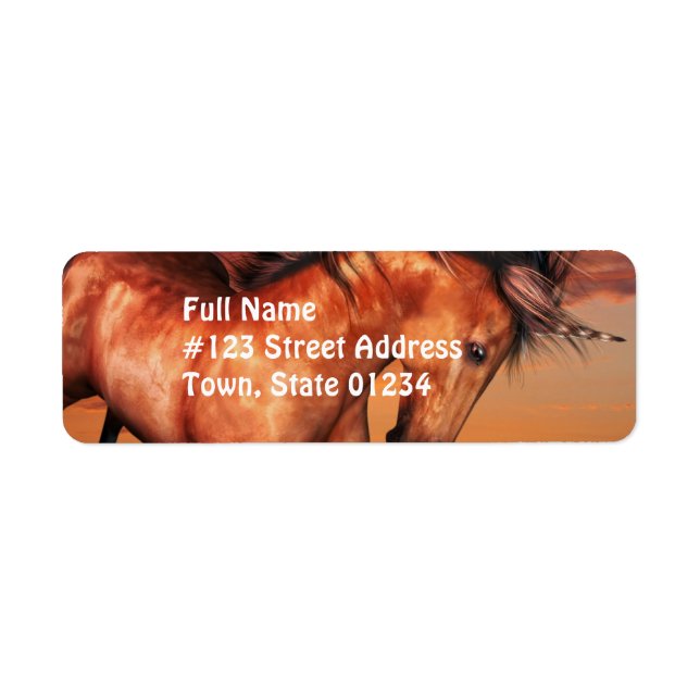 Chestnut Unicorn Mailing Labels (Front)