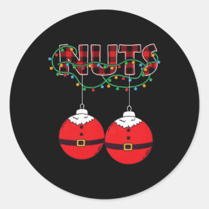 Chestnuts Chest Nuts Christmas Matching Christmas  Classic Round Sticker