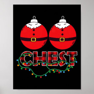 Chestnuts Chest Nuts Christmas Matching Christmas Poster
