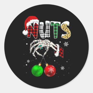 Chestnuts Christmas Chest Nuts Xmas Couple Matchin Classic Round Sticker
