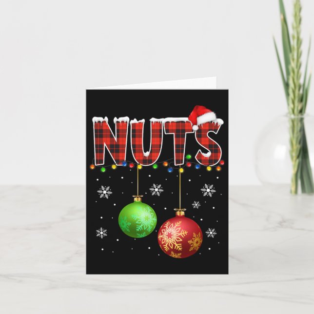 Chestnuts Fun Matching Couples Christmas Lights Nu Card (Front)