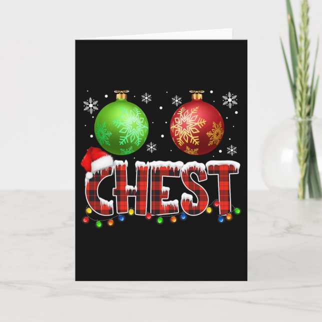 Chestnuts Fun Matching Couples Christmas Lights Nu Card (Front)