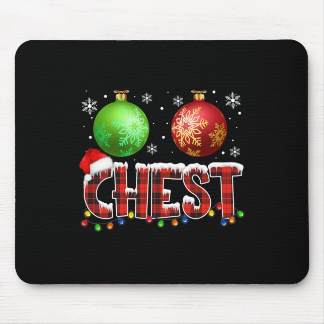 Chestnuts Fun Matching Couples Christmas Lights Nu Mouse Pad (Front)