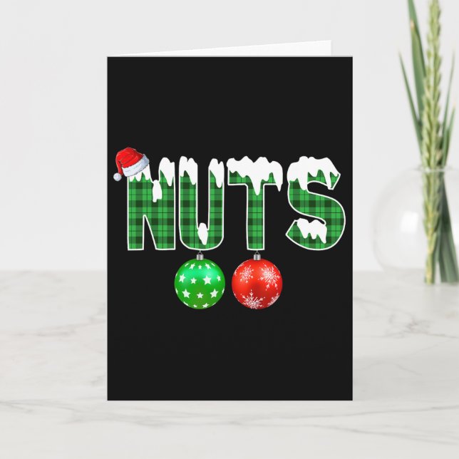 Chestnuts Matching Fun Christmas Couples Chest Nut Card (Front)