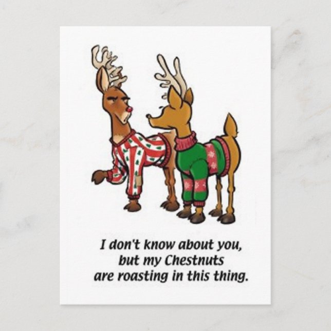 Chestnuts Roasting Postcard (Front)