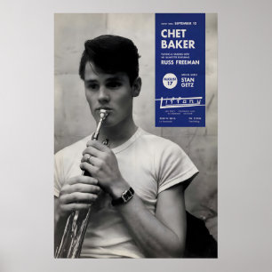 Chet Baker jazz poster - Tiffany Club - 1954 2