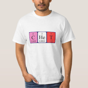 Chet periodic table name shirt