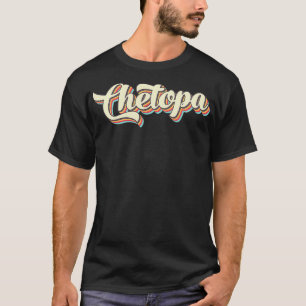 Chetopa T Retro Art Baseball Font Vintage  T-Shirt