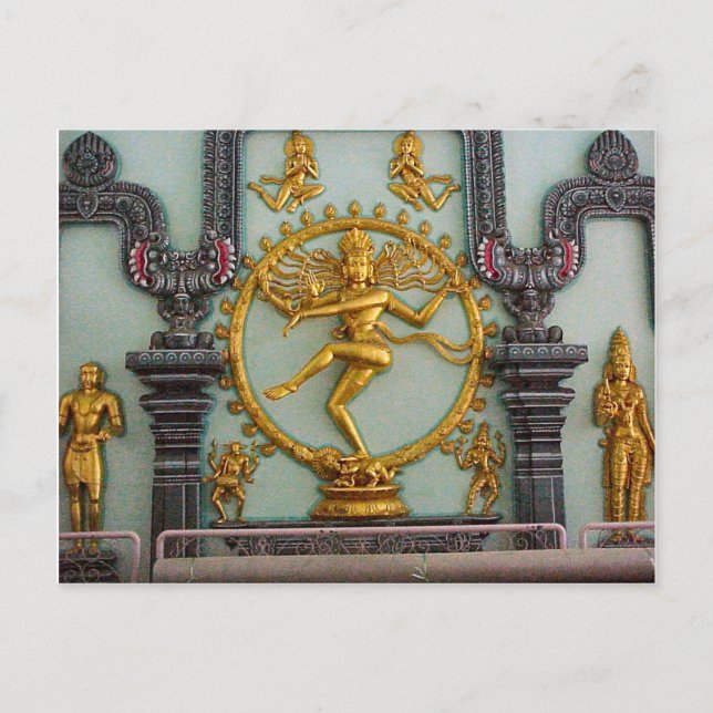 Chettiar Hindu Temple, Statue of Shiva Postcard (Front)