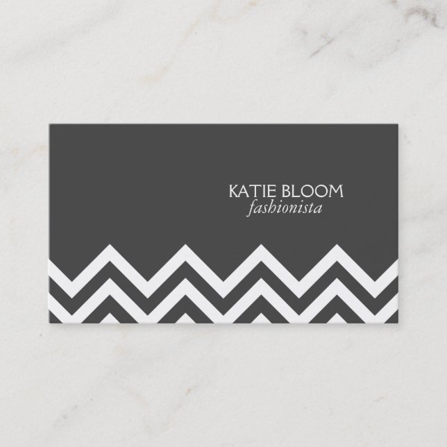 Cheveron Pattern Business Card (Front)