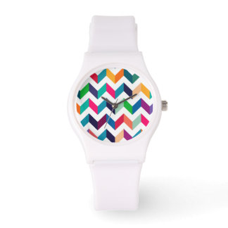 Cheveron Pattern Wild Colours Watch
