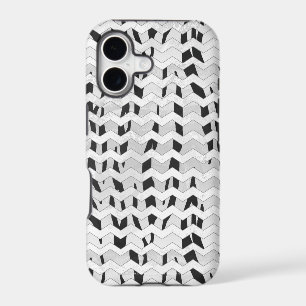 Cheveron Tiger Black and White Print