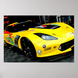 Chevrolet Corvette C7.R Front Side View Poster