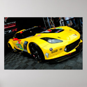 Chevrolet Corvette C7.R Front Side View Poster