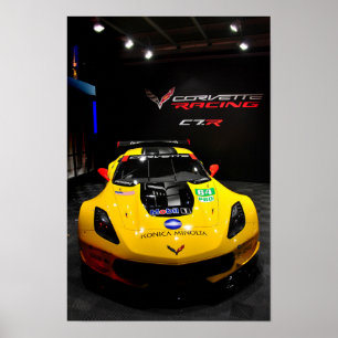 Chevrolet Corvette C7.R Front View Poster