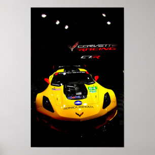 Chevrolet Corvette C7.R Front View Poster