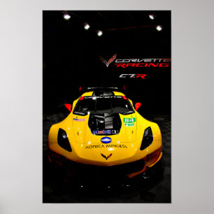 Chevrolet Corvette C7.R Front View Poster