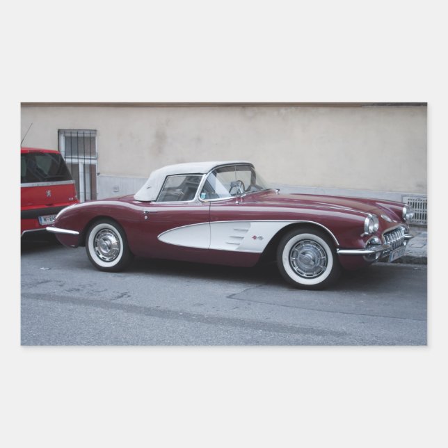 Chevrolet Corvette Rectangular Sticker (Front)