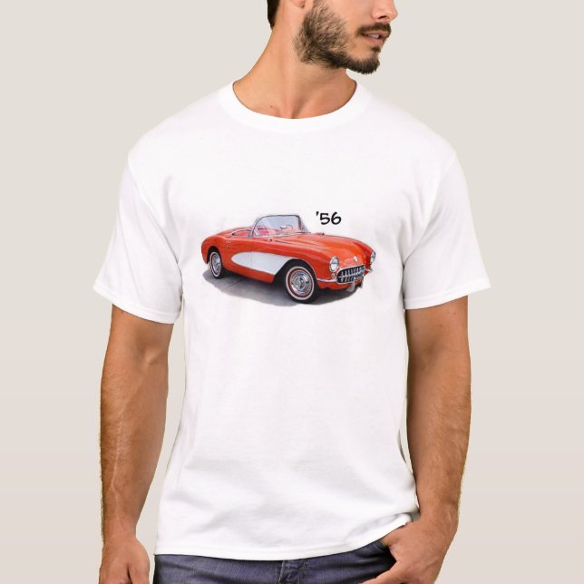 Chevrolet Corvette Vette 1956 '56 tshirt (Front)