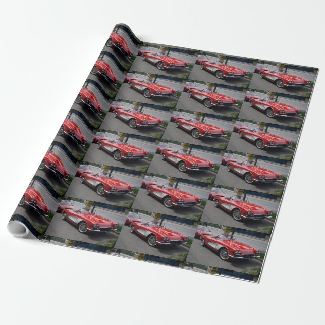 Chevrolet Corvette Wrapping Paper (Unrolled)