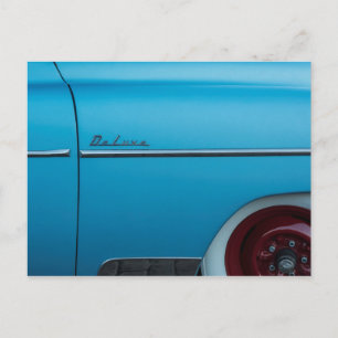 Chevrolet Deluxe Blue Fender Postcard