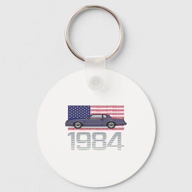 Chevrolet Monte Carlo Blue 1984  Key Ring (Front)