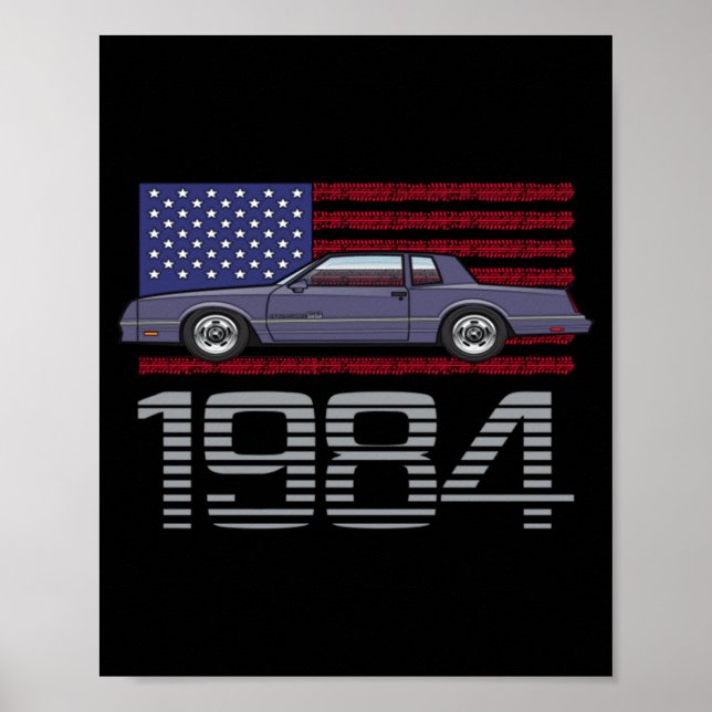 Chevrolet Monte Carlo Blue 1984  Poster (Front)
