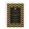 Chevron and Glitter Graduation Invitation