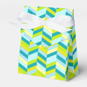 Chevron aqua teal green sample gift box