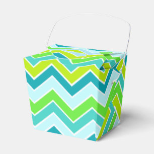 Chevron aqua teal green sample gift box