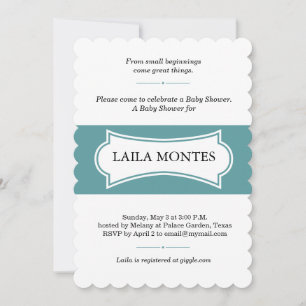 chevron baby shower invitation